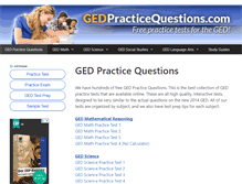 Tablet Screenshot of gedpracticequestions.com